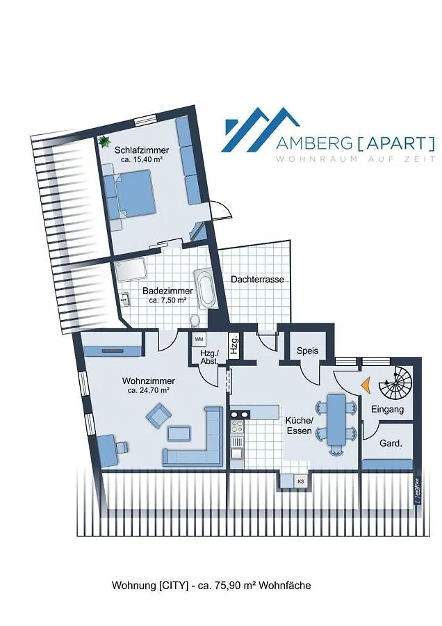 Amberg Apart - Wohnung City - Wohnraum Auf Zeit 0*,